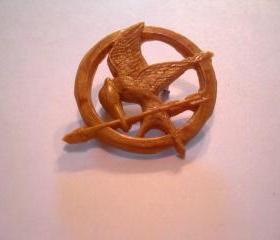 Gold (colored) Mockingjay Pin - Hand made
