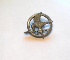 Silver Mocking Jay Pin - Hunger Games - Handmade
